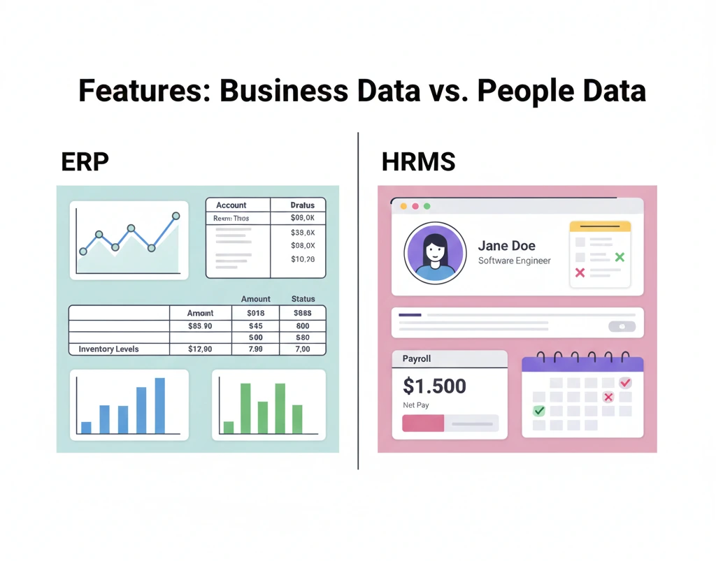 erp and hrms Financial Data vs. People Data